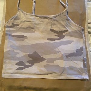 American eagle cropped camo tank